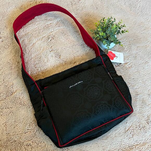 NWT Petunia Pickle Bottom Red and Black Diaper Shoulder Crossbody Bag - Picture 14 of 14